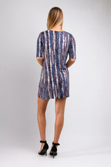 Kacie Wrap Dress (Mauve Print) - M