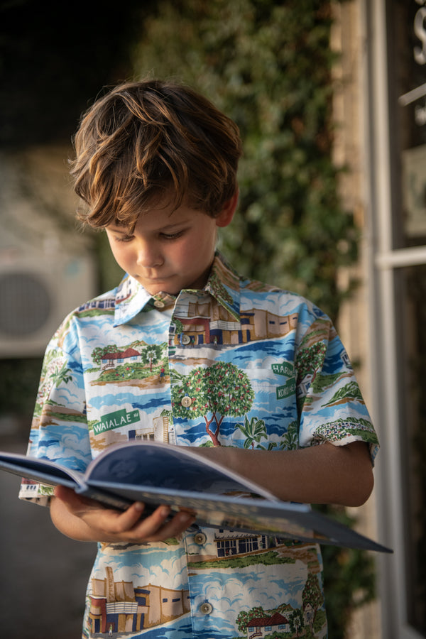 Kahala x Keep it Kaimuki Keiki Aloha Shirt