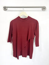 Gwen High Neck Top (Oxblood) - S