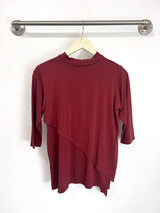 Gwen High Neck Top (Oxblood) - S