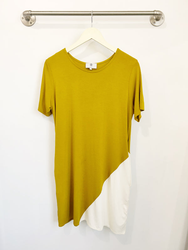 Tommy T-Shirt Dress (Mustard) - S