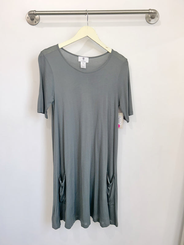 Basic T-Shirt Dress (Sea Foam)- O/S