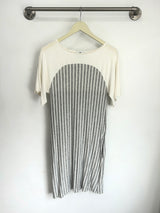 Penelope Color Block Dress (Heather Grey Stripe) - XS