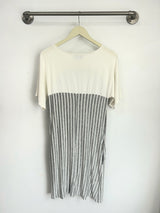 Penelope Color Block Dress (Heather Grey Stripe) - XS
