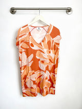 Dawn V-Neck Dress (Blush Monstera) - S