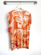 Dawn V-Neck Dress (Blush Monstera) - S