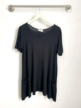 Basic T-shirt Dress (Black) - O/S
