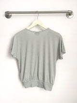 Luna Wrap Top (Sage Stripe) - XXS