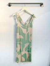 Milly Cross Back Dress (Sea Salt Deco) - M