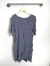Penelope Color Block Dress (Navy Stripe) - S