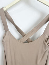 Milly Cross Back Dress (Cocoa) - M