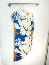 Lola Asymmetrical Dress (Coastal Hibiscus) - S