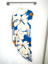 Lola Asymmetrical Dress (Coastal Hibiscus) - S