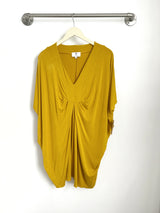 Jade Pleated Kaftan Dress (Dandelion) - L