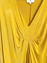 Jade Pleated Kaftan Dress (Dandelion) - L