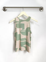 Michael Racer Tank Top (Sea Salt Deco Print) - S