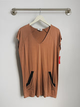 Dawn V-Neck Dress (Hazelnut) - S