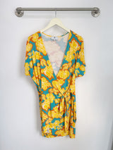 Diedre Wrap Dress (Golden Bloom) - M
