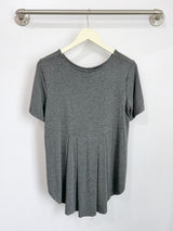 Mara Pleated Back Top (Charcoal) - S