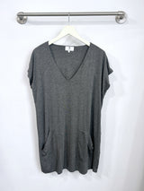 Dawn V-Neck Dress (Charcoal) - M