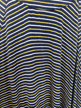 Jennifer Cold Shoulder Dress (Navy Stripe) - M