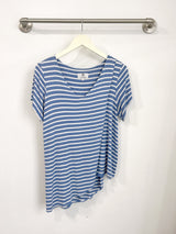 Gemma Asymmetrical Tunic (Sky Blue Stripe) - M