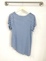 Gemma Asymmetrical Tunic (Sky Blue Stripe) - M