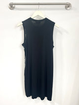 Carrie Tulip Tank Dress (Black/Blue Floral Paint) - M