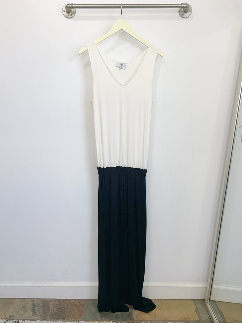 Parker Jumpsuit (Ivory/Black) - S
