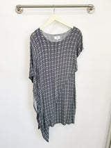 Sienna Asym Dress (Black Hexagon) - S