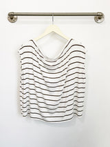 Brooke Top (Ivory/Olive Stripe) - M