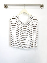 Brooke Top (Ivory/Olive Stripe) - M