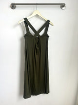 Milly Cross Back Dress (Olive) - XS