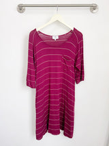 Jordan Dress (Wine Stripe) - L