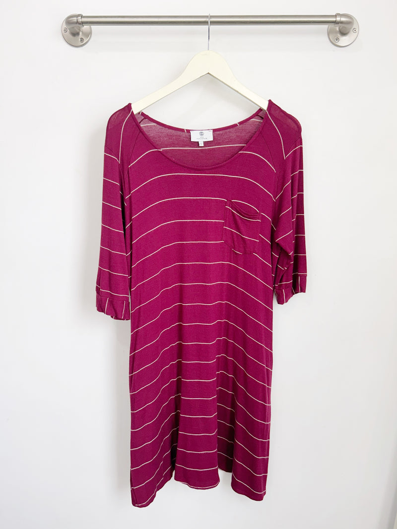 Jordan Dress (Wine Stripe) - L