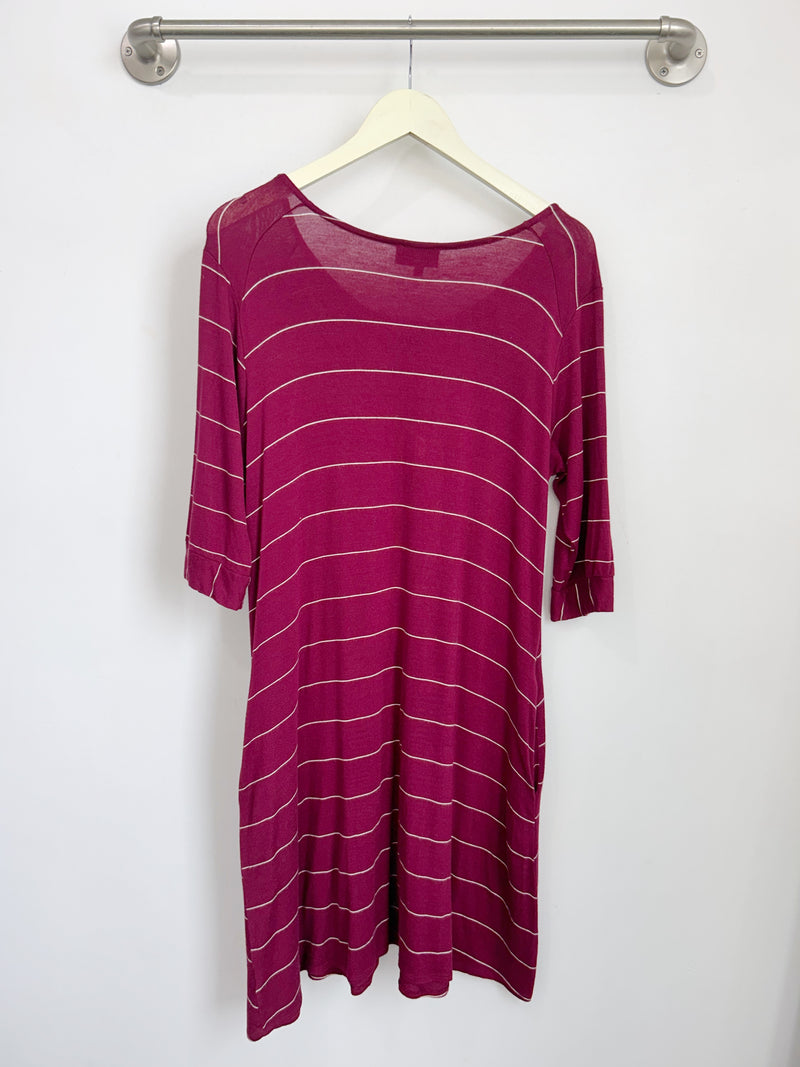 Jordan Dress (Wine Stripe) - L