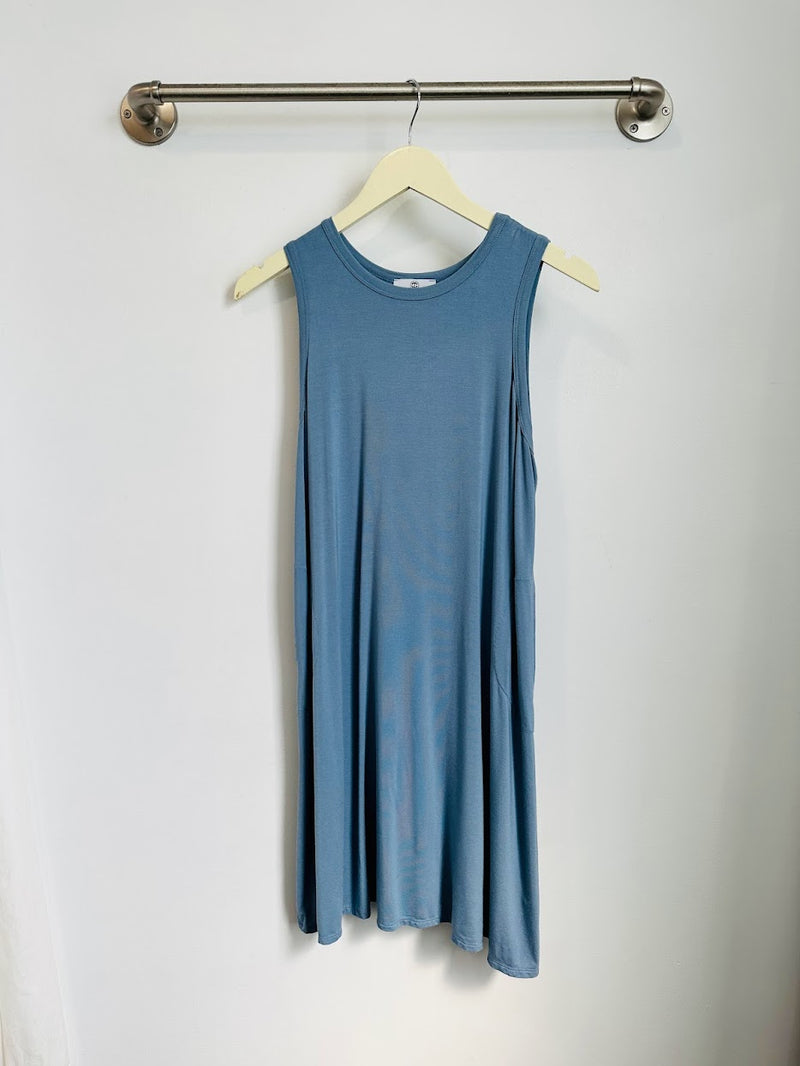 Avery Swing Dress (Sky Blue) - XS