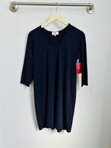 Sandra Basic 3/4 Sleeve Dress (Navy) - M