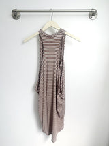 Chad Layered Dress (Mocha Stripe) - XS