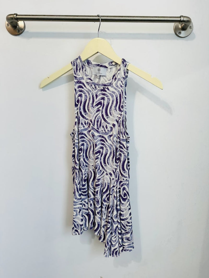 Charlotte Asymmetrical Top (Wandering Lavender) - XS