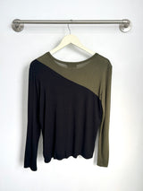Irene Colorblock L/S (Black/Olive) - S
