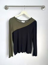 Irene Colorblock L/S (Black/Olive) - S