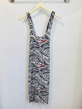 Milly Cross Back Dress (Rising Tides) - M