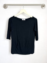 Meg Boatneck Top (Black) - S