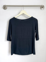 Meg Boatneck Top (Black) - S