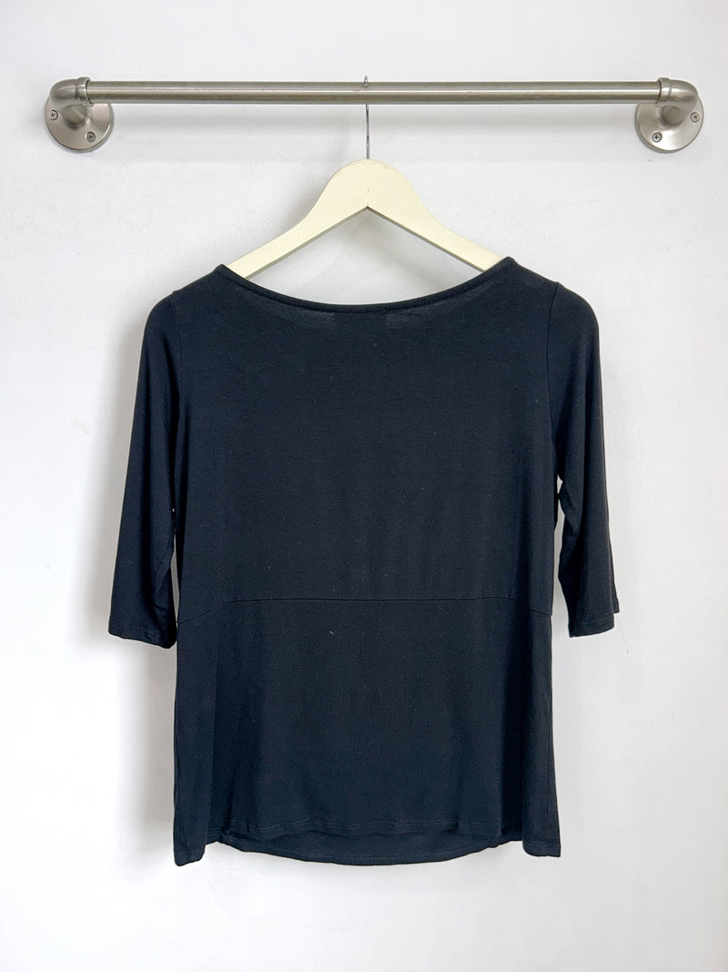 Meg Boatneck Top (Black) - S