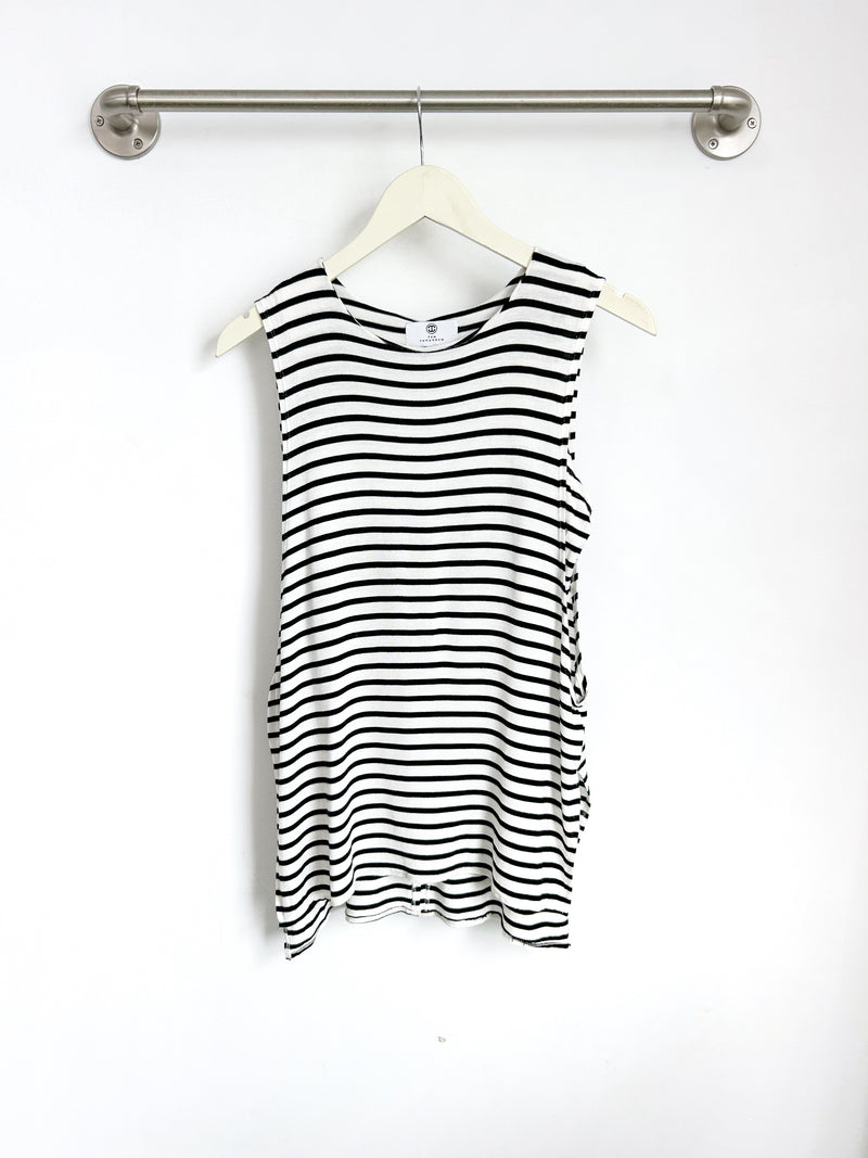 Courtney Layered Tank (Ivory/Black) - M