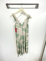 Milly Cross Back Dress (Sea Salt Deco) - M