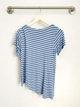 Gemma Asymmetrical Tunic (Sky Blue Stripe) - S