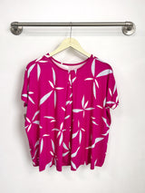 Alisa Box Pleat Top (Radiant Petals) - S